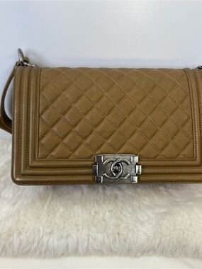 CHANEL Boy Bag   Shoulder Bag with Silver Hardware